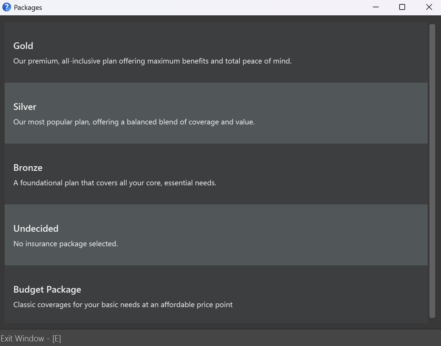 ClientCore List Package